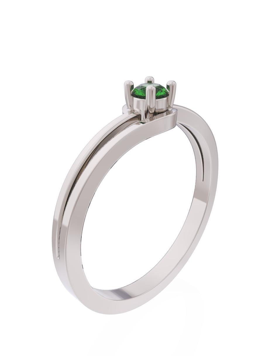 Anillo de compromiso de oro 14 k Eternidad 2025 3