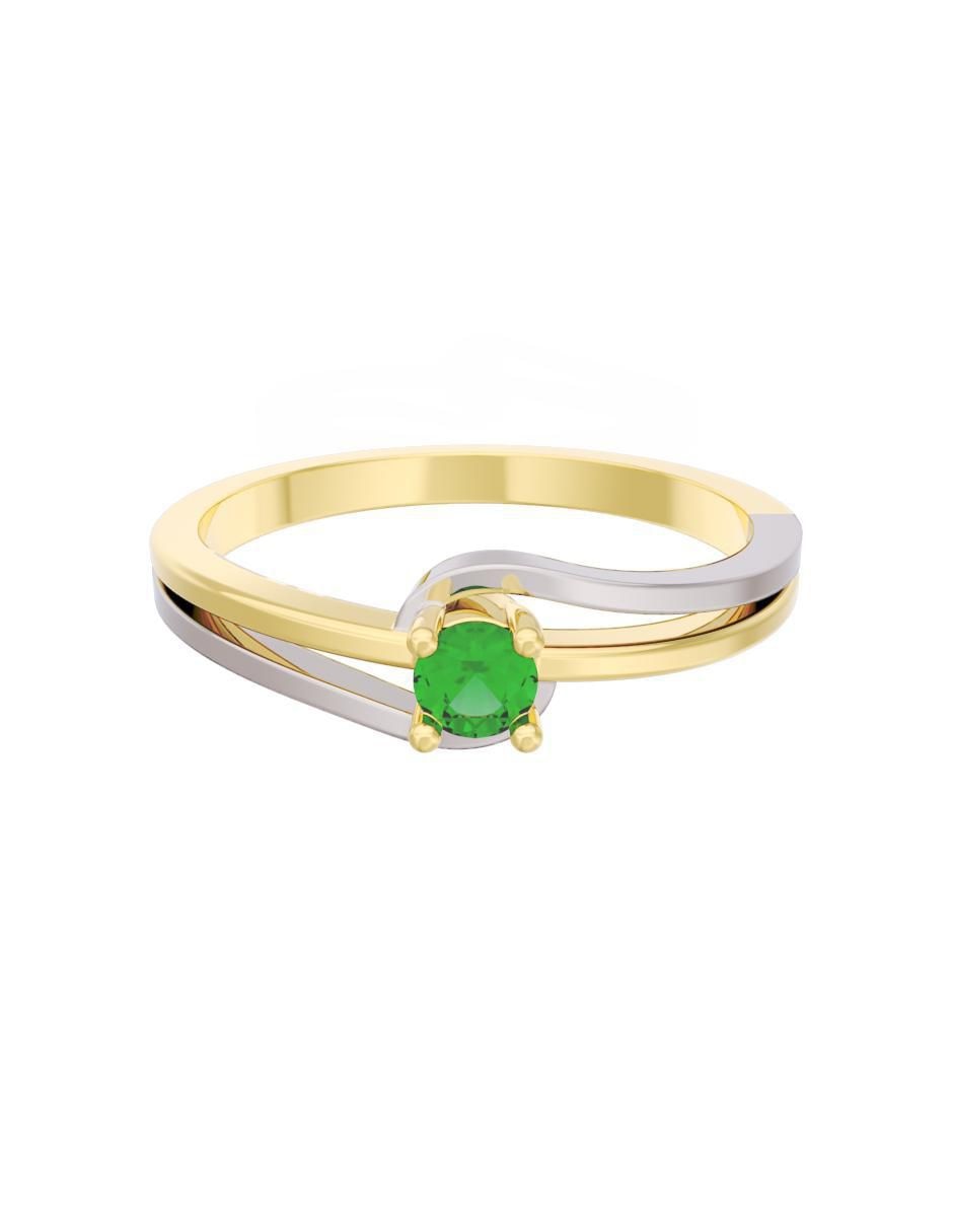 Anillo de compromiso de oro 14 k Eternidad 2025