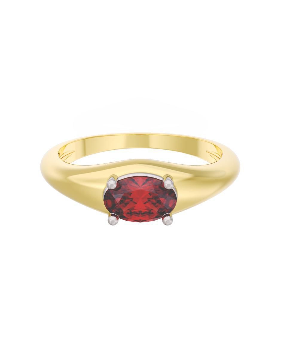 Anillo de compromiso de oro 14 k Eternidad