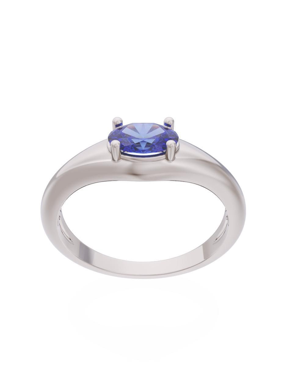 Anillo de compromiso de oro 14 k Eternidad 2