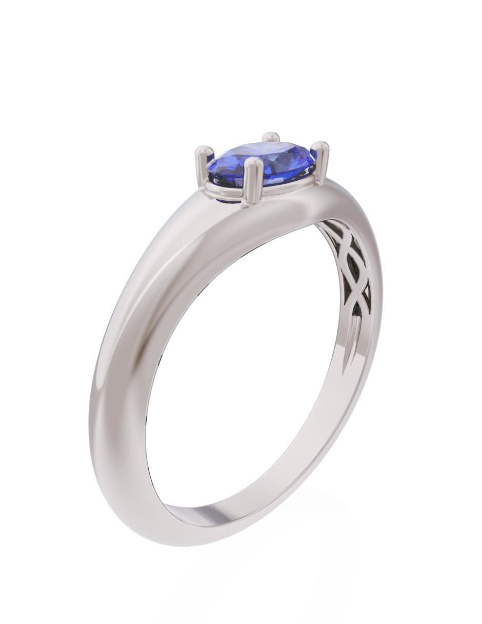 Anillo de compromiso de oro 14 k Eternidad 3