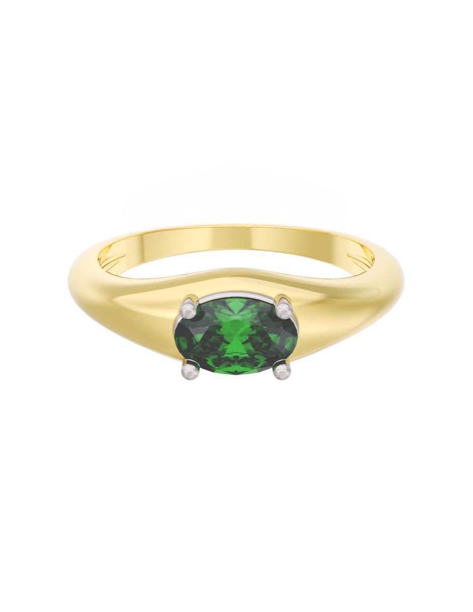 Anillo de compromiso de oro 14 k Eternidad