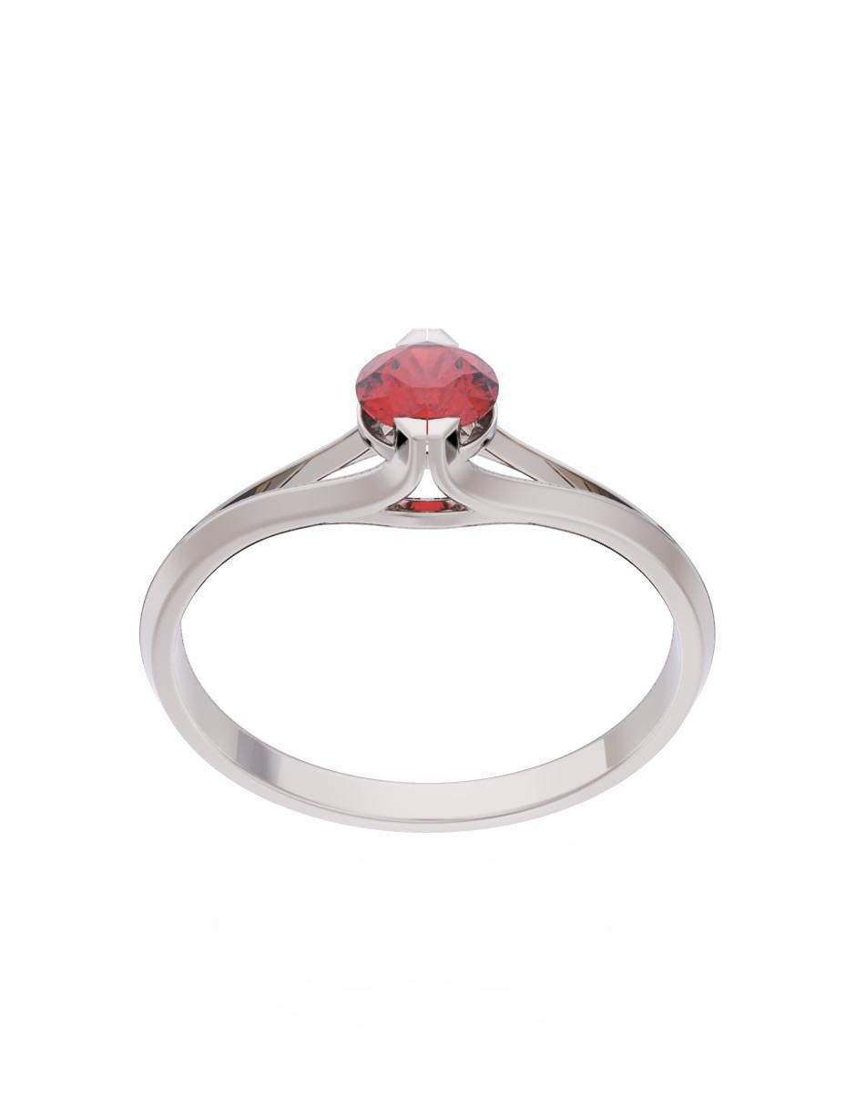 Anillo de compromiso de oro 14 k Eternidad 2