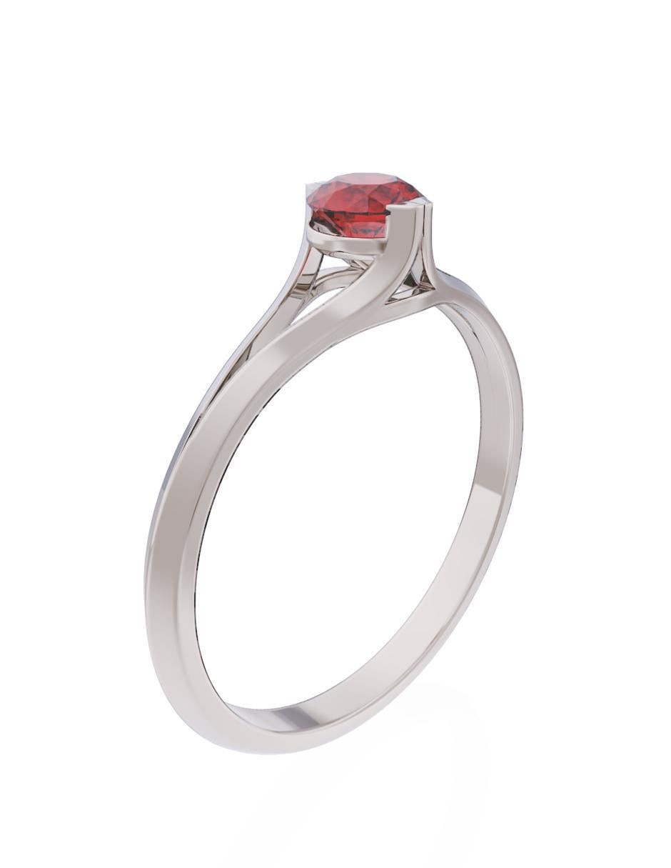 Anillo de compromiso de oro 14 k Eternidad 3
