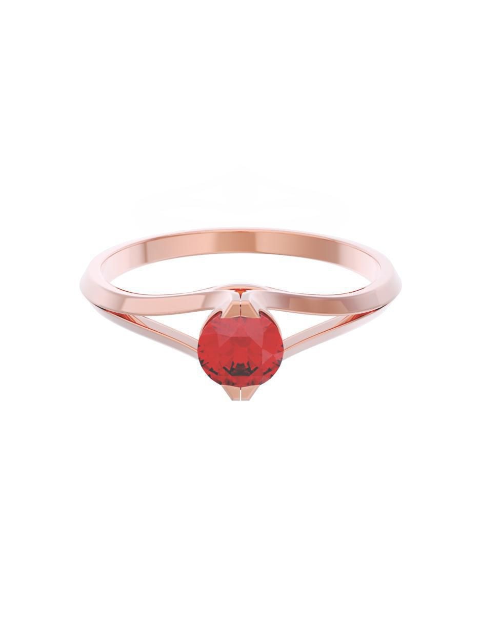 Anillo de compromiso de oro 14 k Eternidad