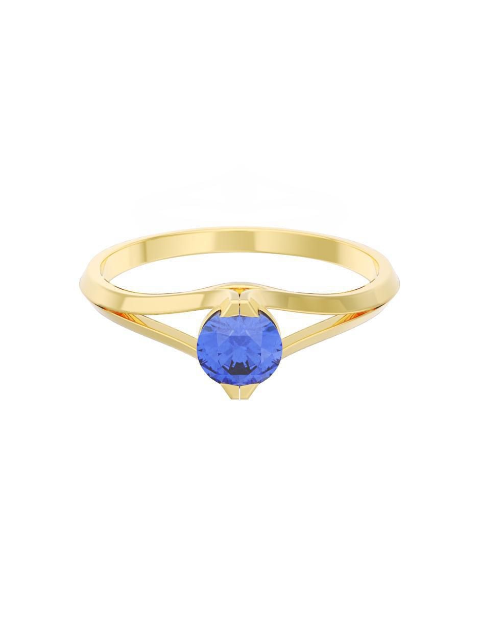 Anillo de compromiso de oro 14 k Eternidad