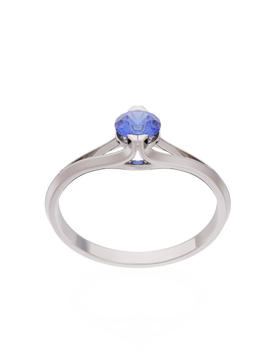 Anillo de compromiso de oro 14 k Eternidad 2