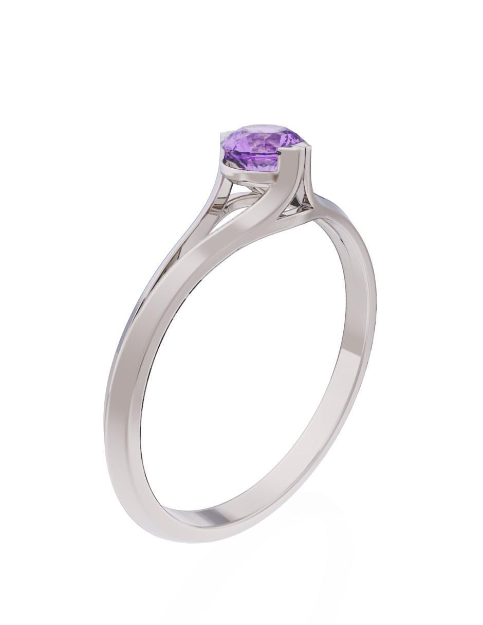Anillo de compromiso de oro 14 k Eternidad 3