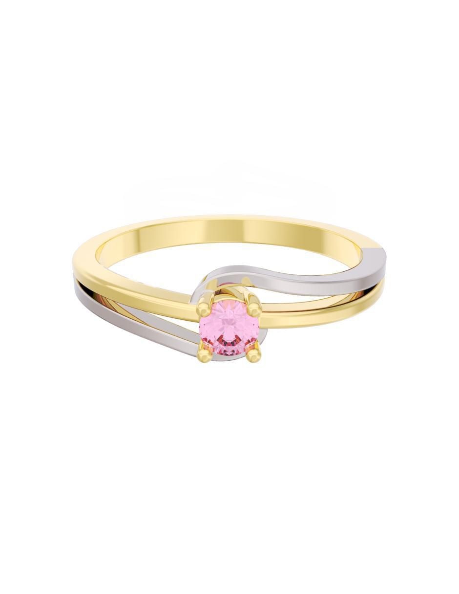 Anillo de compromiso de oro 14 k Eternidad 2025