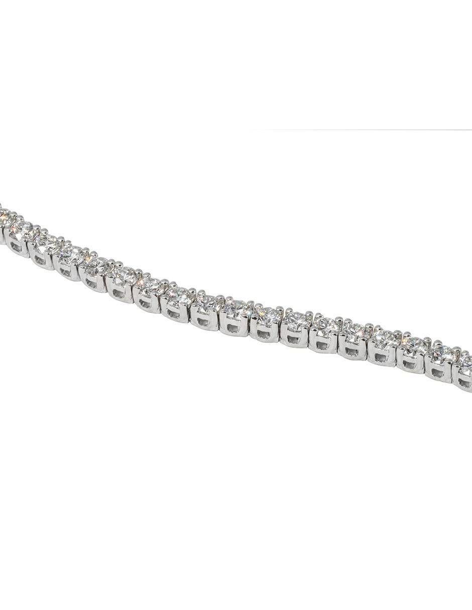 Brazalete de oro blanco 14 k essential 3