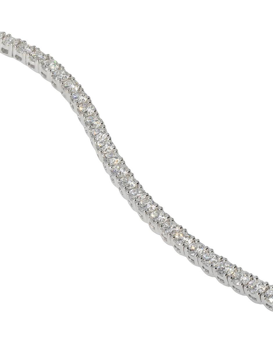 Brazalete de oro blanco 14 k essential 3
