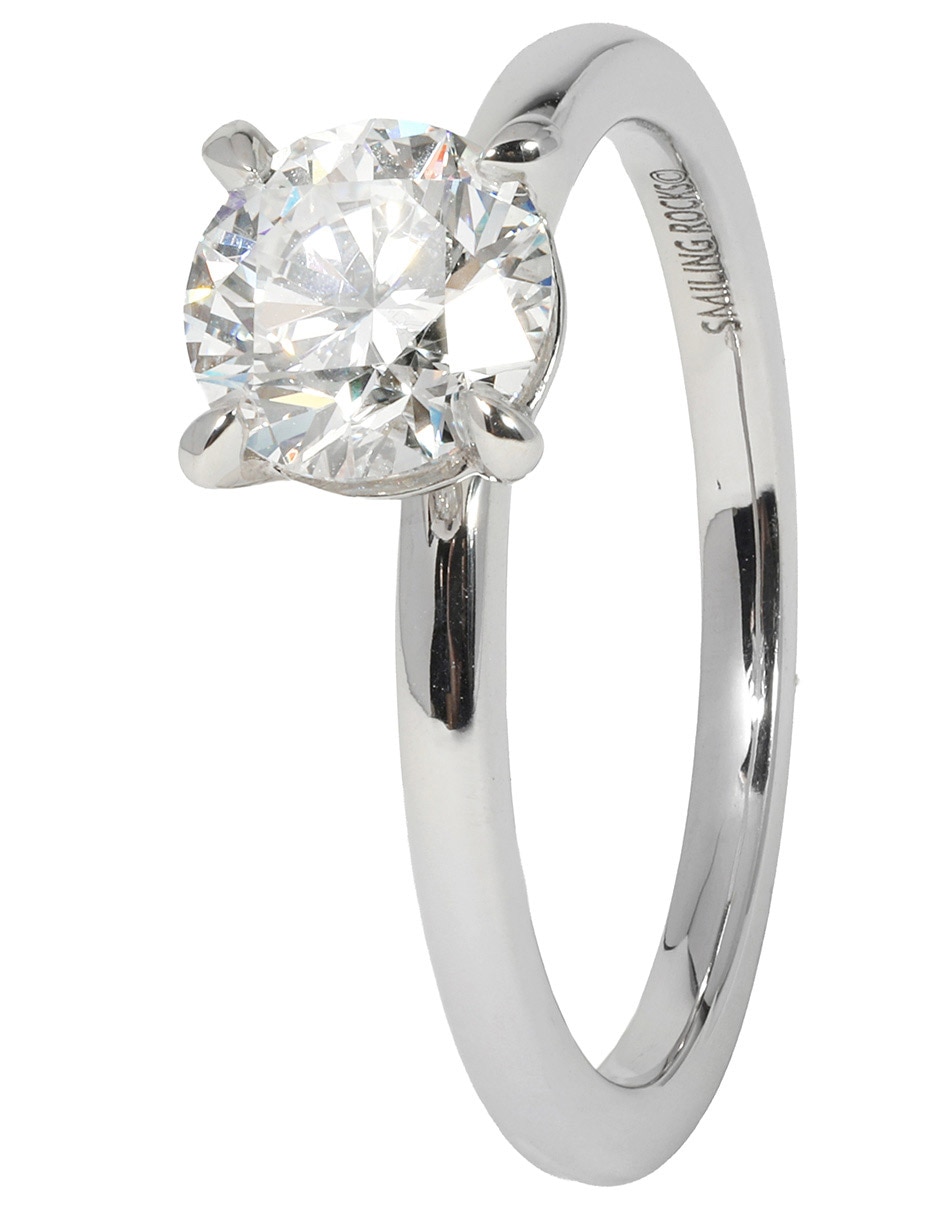 Solitario de oro blanco 14 k Solitaire Petite 3