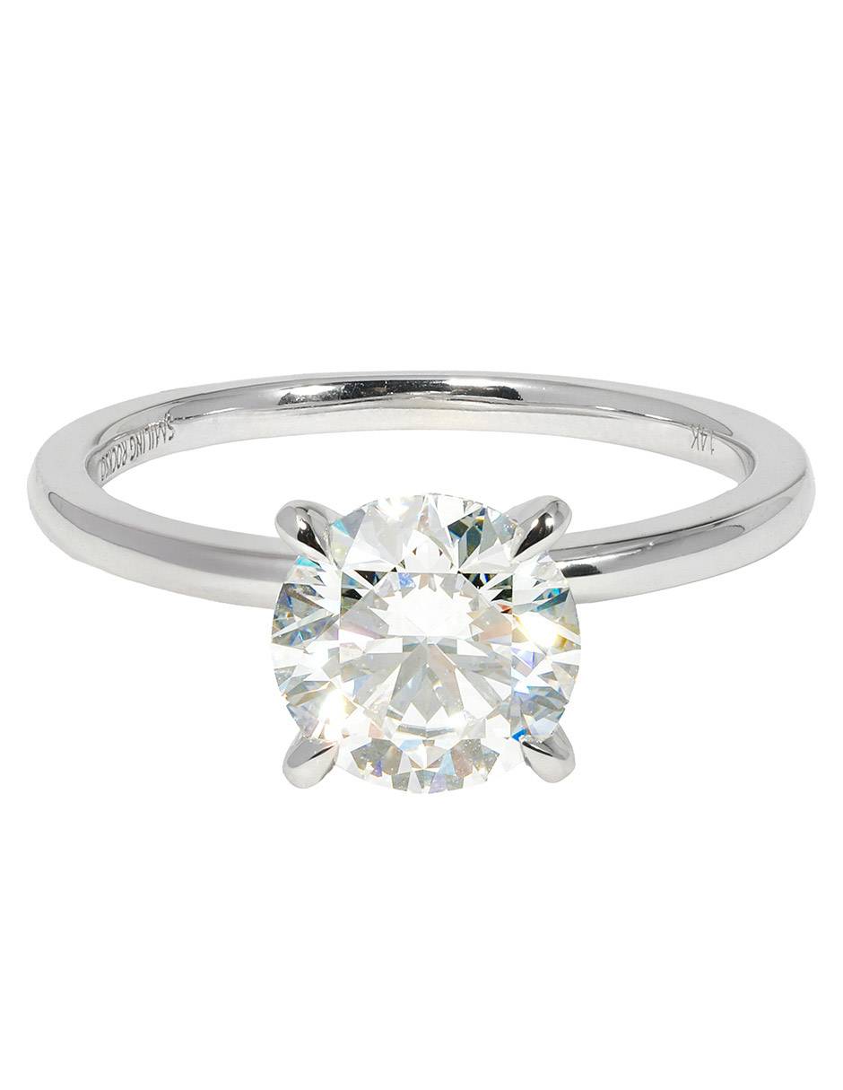 Solitario de oro blanco 14 k Solitaire Petite 4