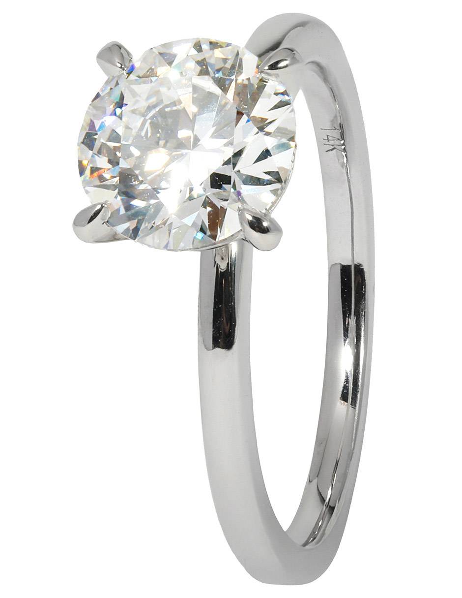 Solitario de oro blanco 14 k Solitaire Petite 3