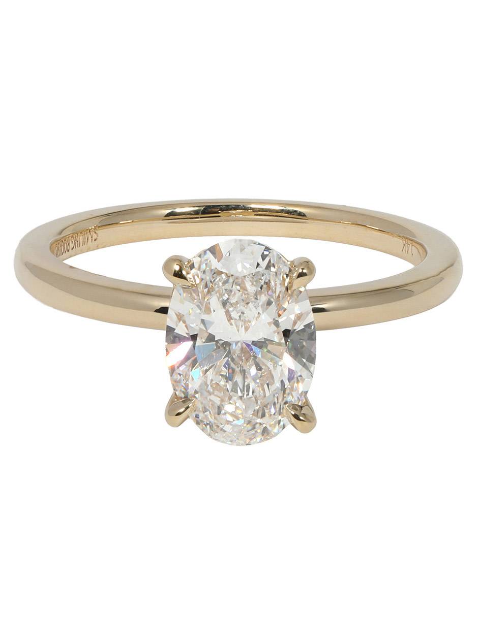 Solitario de oro amarillo 14 k Solitaire Petite