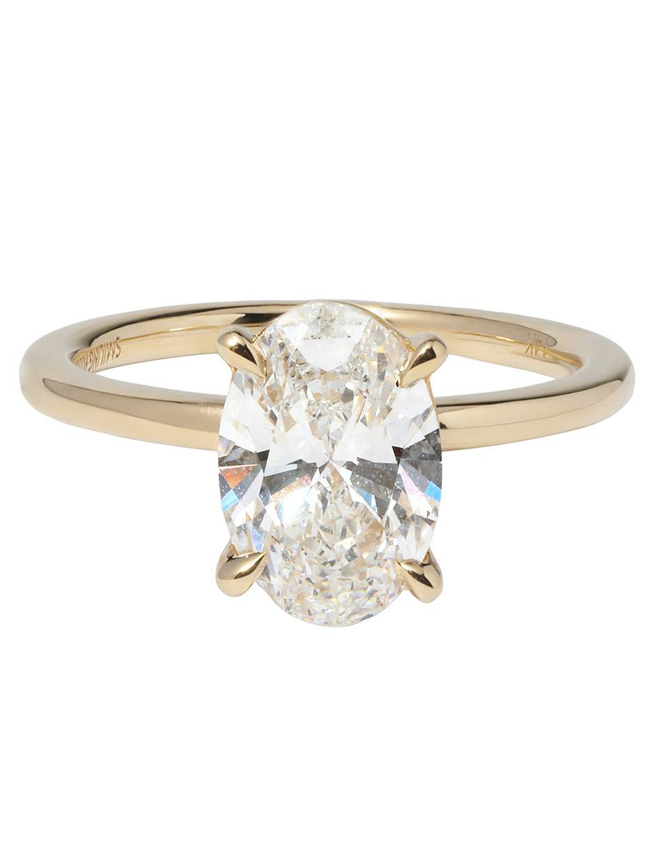 Solitario de oro amarillo 14 k Solitaire Petite
