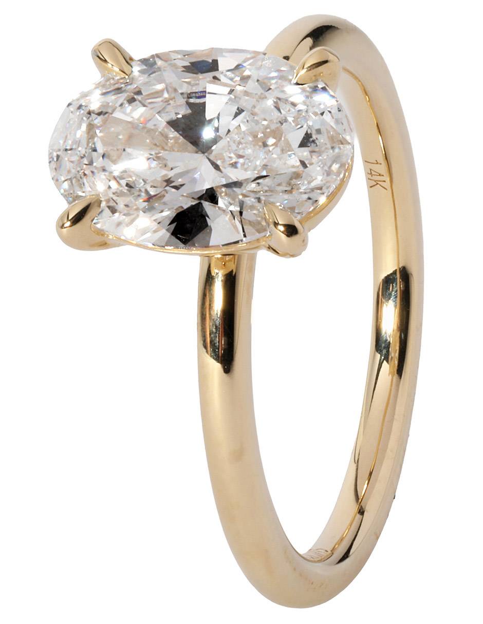 Solitario de oro amarillo 14 k Solitaire Petite 3