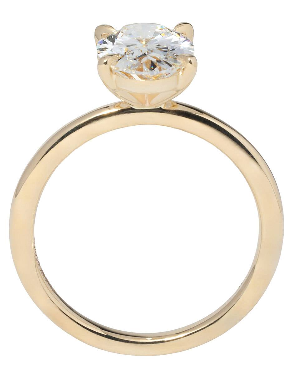 Solitario de oro amarillo 14 k Solitaire Petite 4