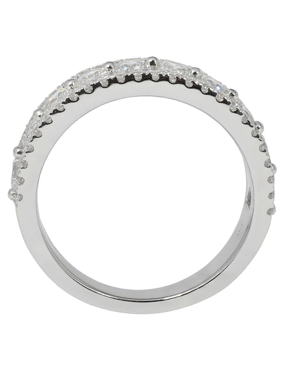 Churumbela de oro blanco 14 k Wide Bands 4