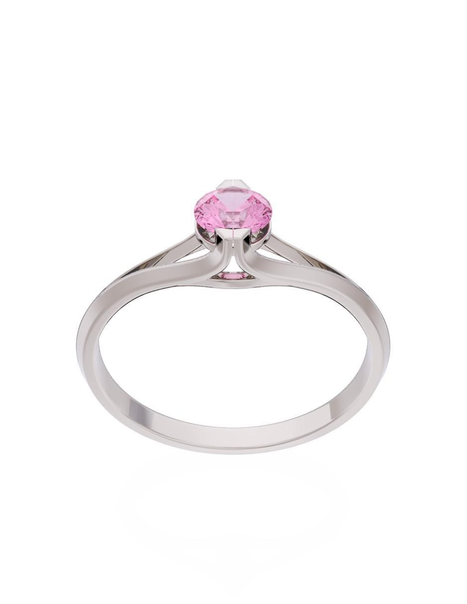 Anillo de compromiso de oro 14 k Eternidad 2