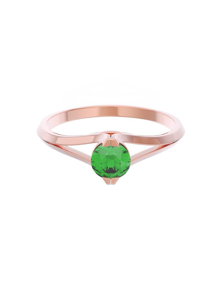 Anillo de compromiso de oro 14 k Eternidad