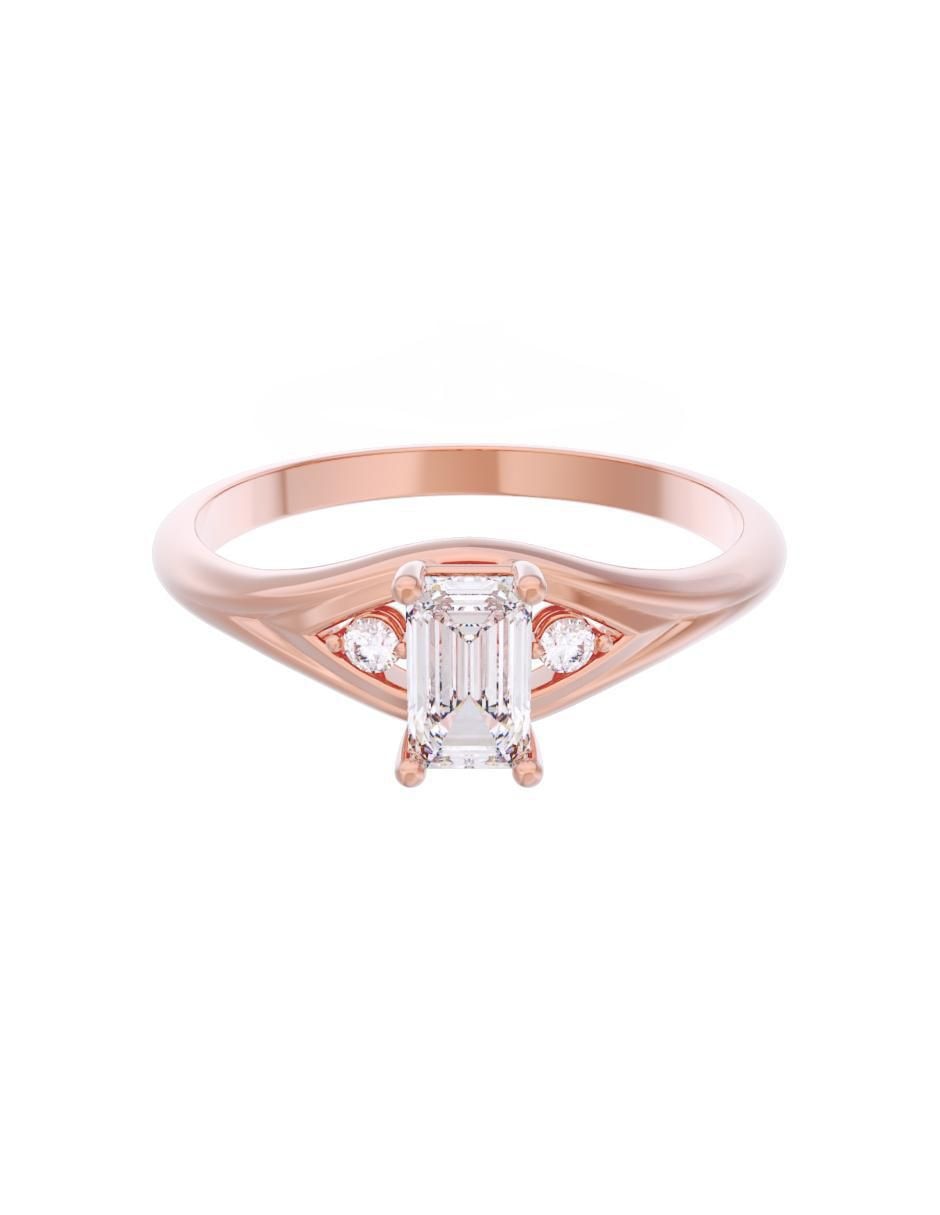 Anillo de compromiso de oro 14 k Eternidad