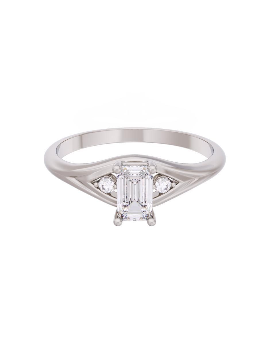 Anillo de compromiso de oro 14 k Eternidad