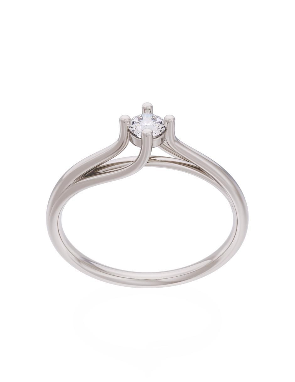 Anillo de compromiso de oro 14 k Eternidad 2