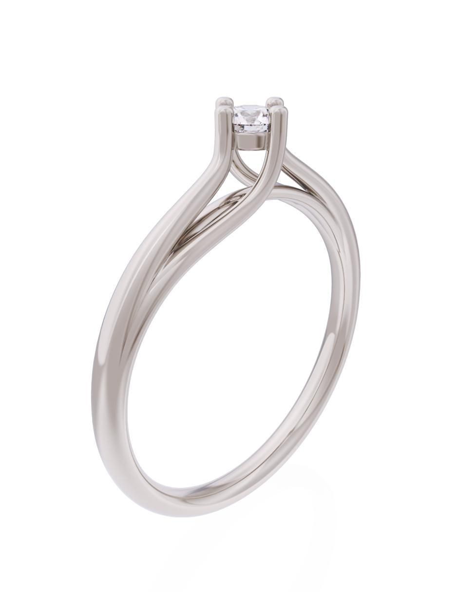 Anillo de compromiso de oro 14 k Eternidad 3