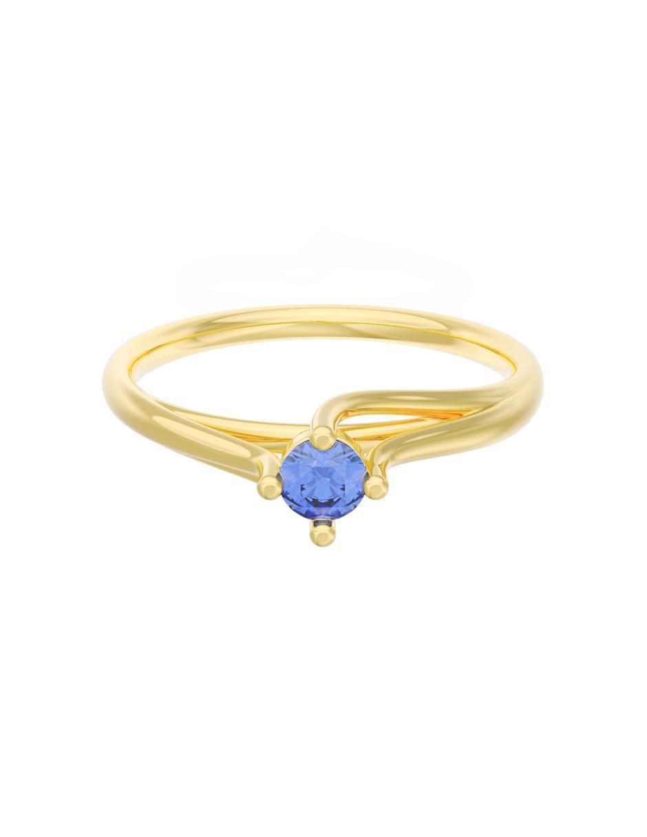 Anillo de compromiso de oro 14 k Eternidad