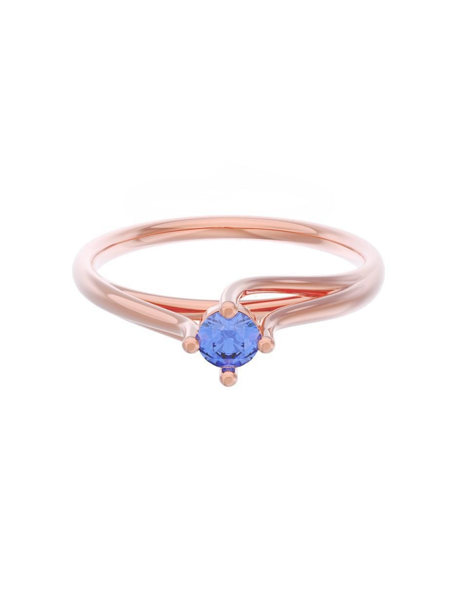 Anillo de compromiso de oro 14 k Eternidad