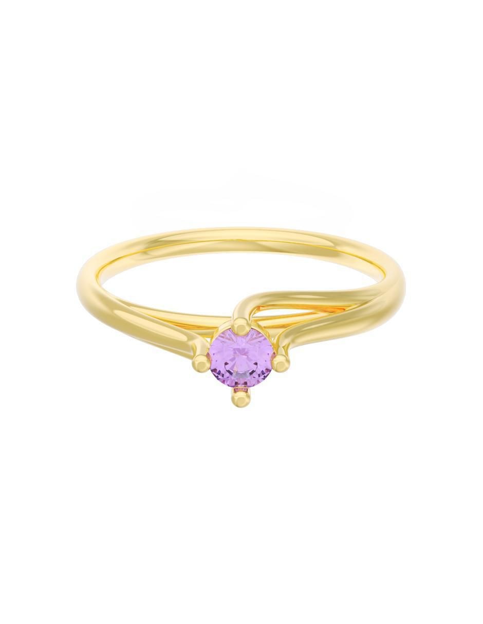 Anillo de compromiso de oro 14 k Eternidad