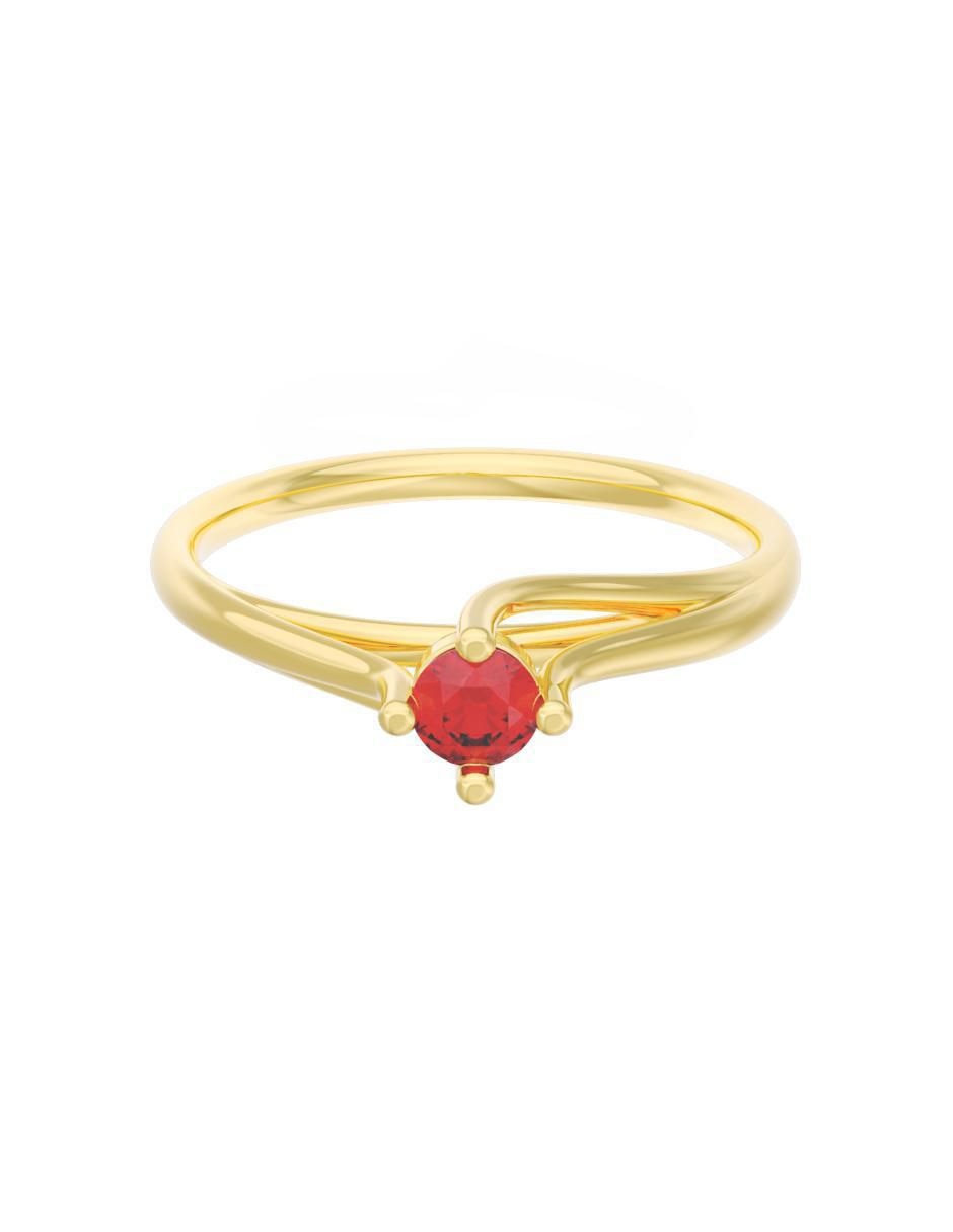 Anillo de compromiso de oro 14 k Eternidad