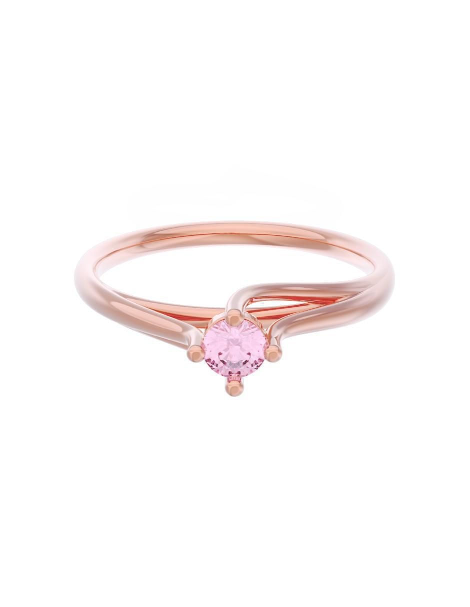 Anillo de compromiso de oro 14 k Eternidad