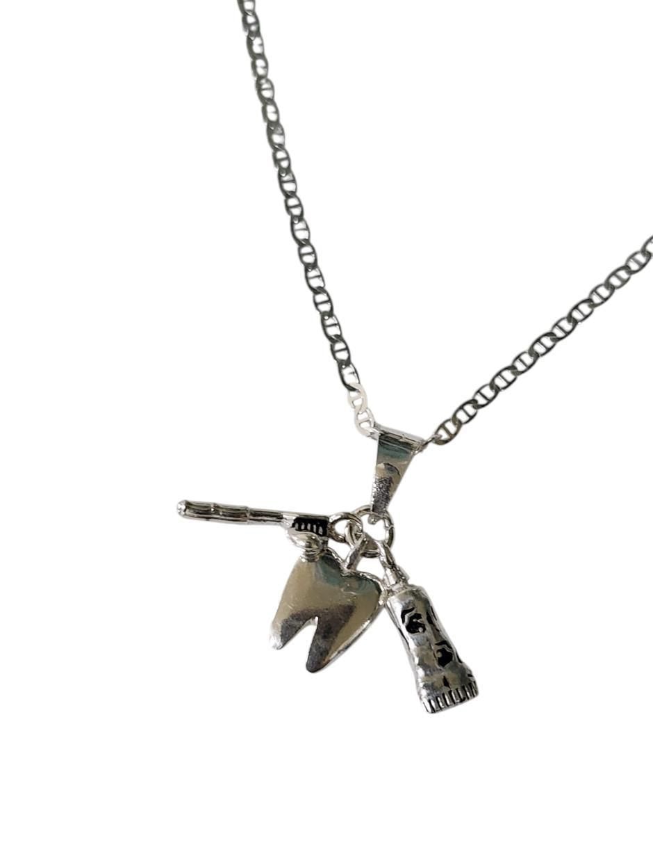 Collar de muela Dentista de plata P 925 3