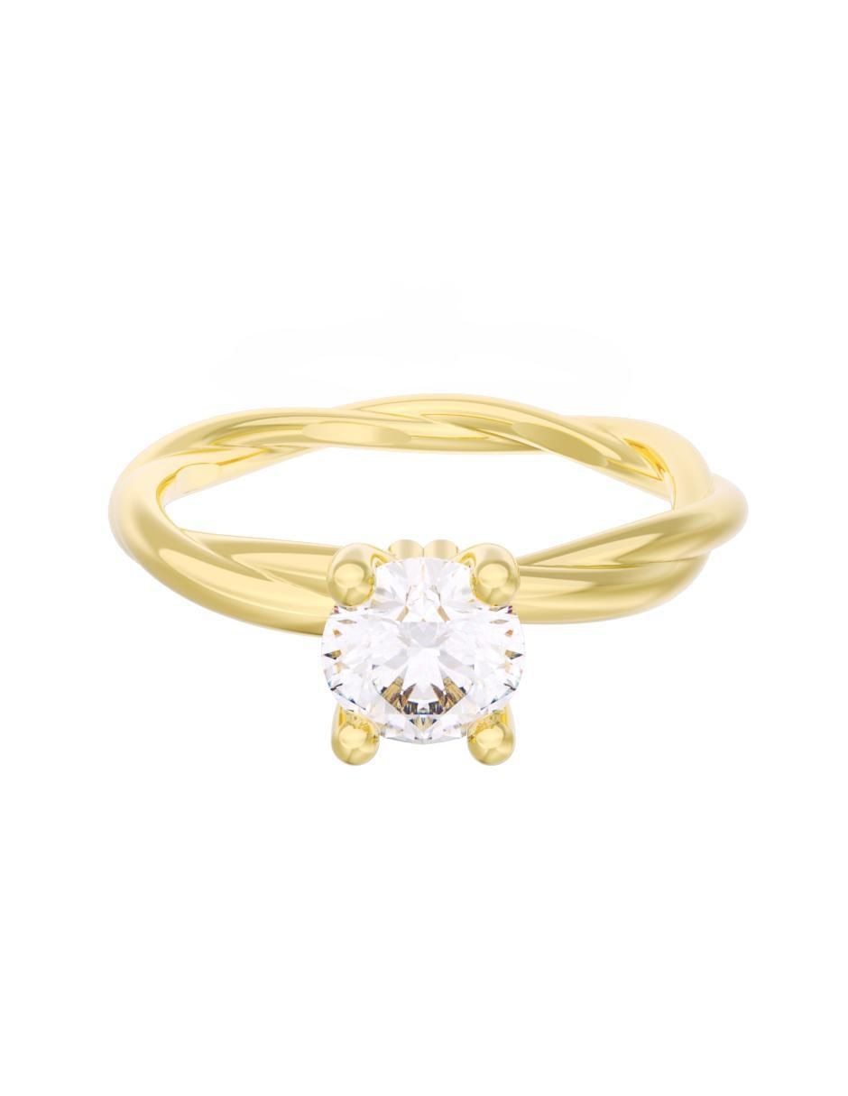 Anillo de compromiso de oro 14 k Eternidad