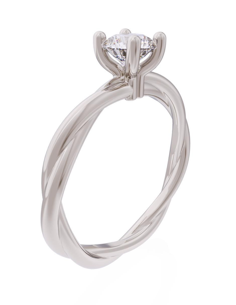 Anillo de compromiso de oro 14 k Eternidad 3