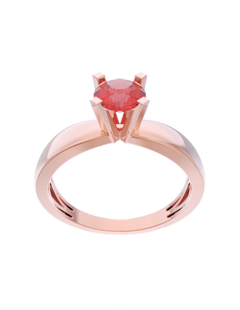 Anillo de compromiso de oro 14 k Eternidad 2