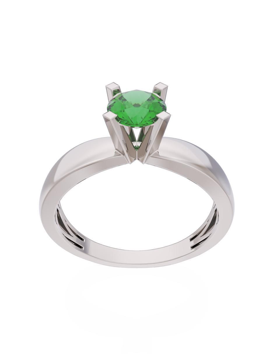 Anillo de compromiso de oro 14 k Eternidad 2