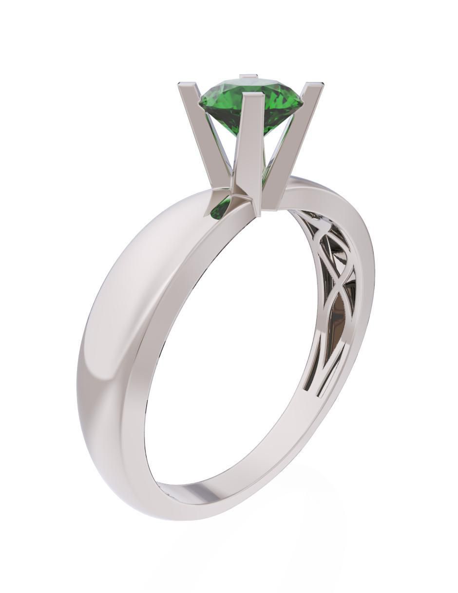 Anillo de compromiso de oro 14 k Eternidad 3