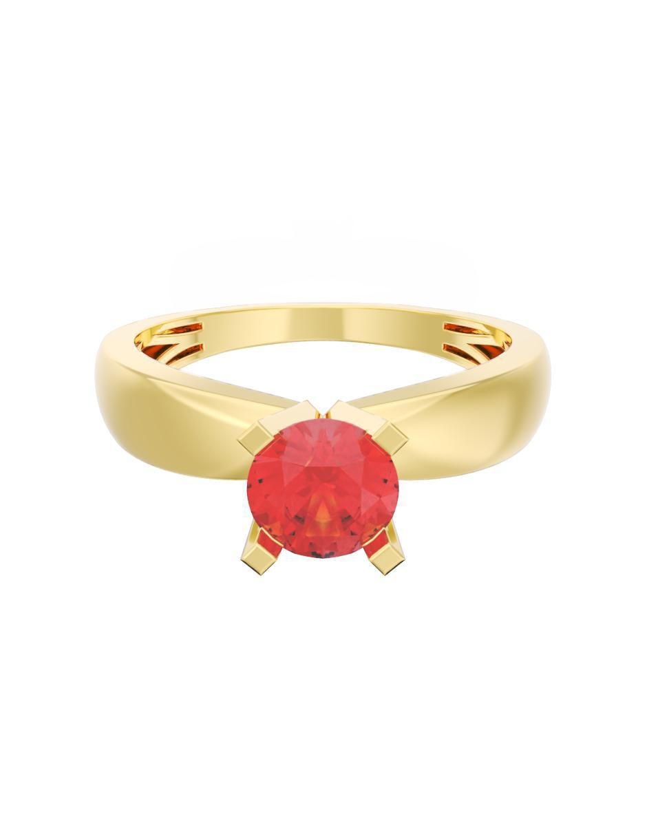 Anillo de compromiso de oro 14 k Eternidad
