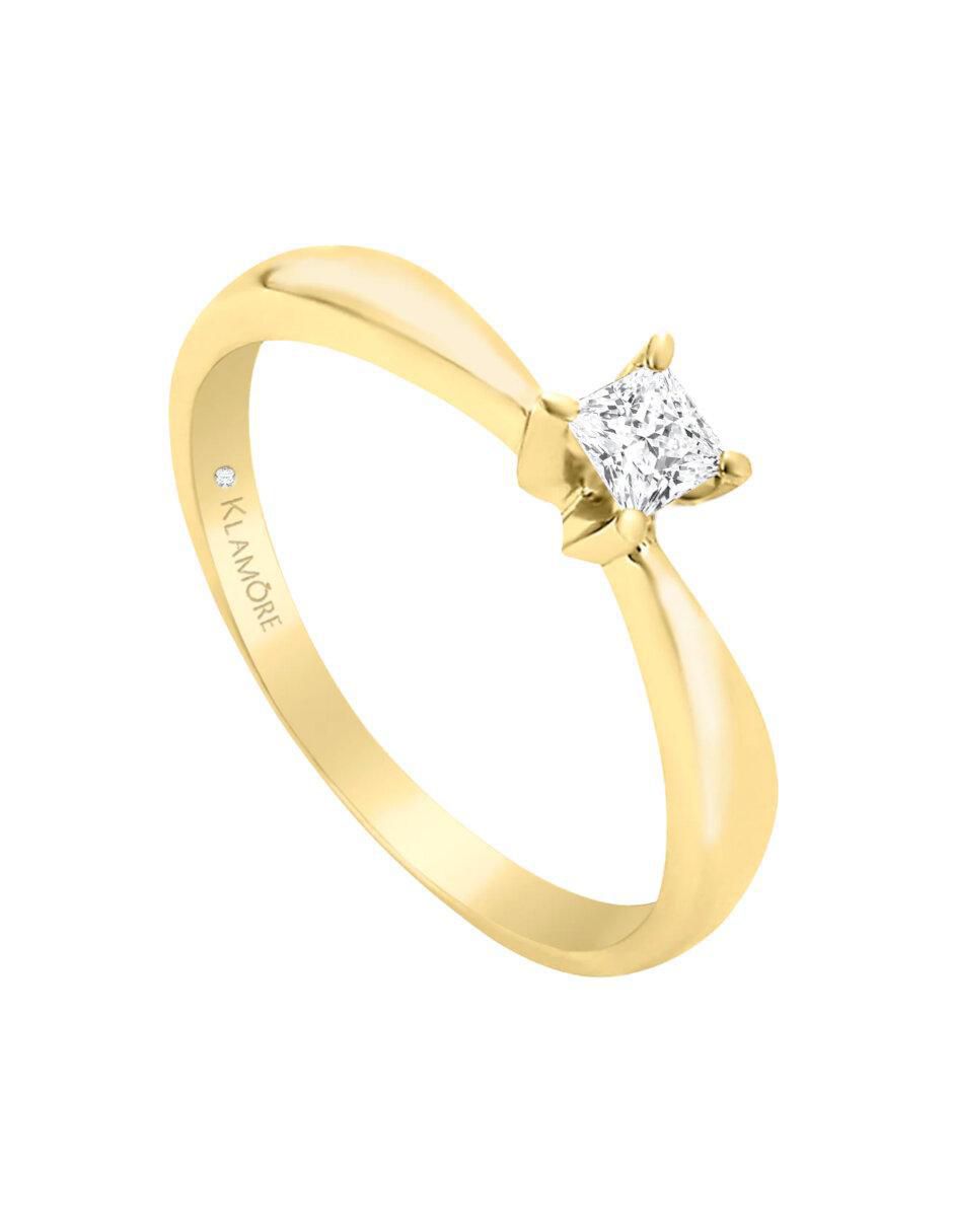 Anillo de compromiso "de" oro 14 k klamore miloro diamante