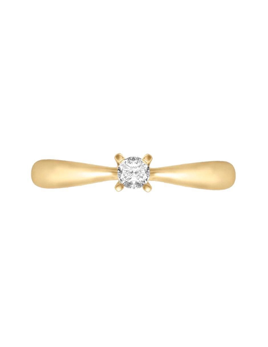 Anillo de compromiso de oro 14 k Miloro diamante