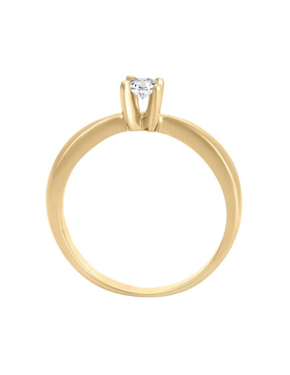 Anillo de compromiso de oro 14 k Miloro diamante 4