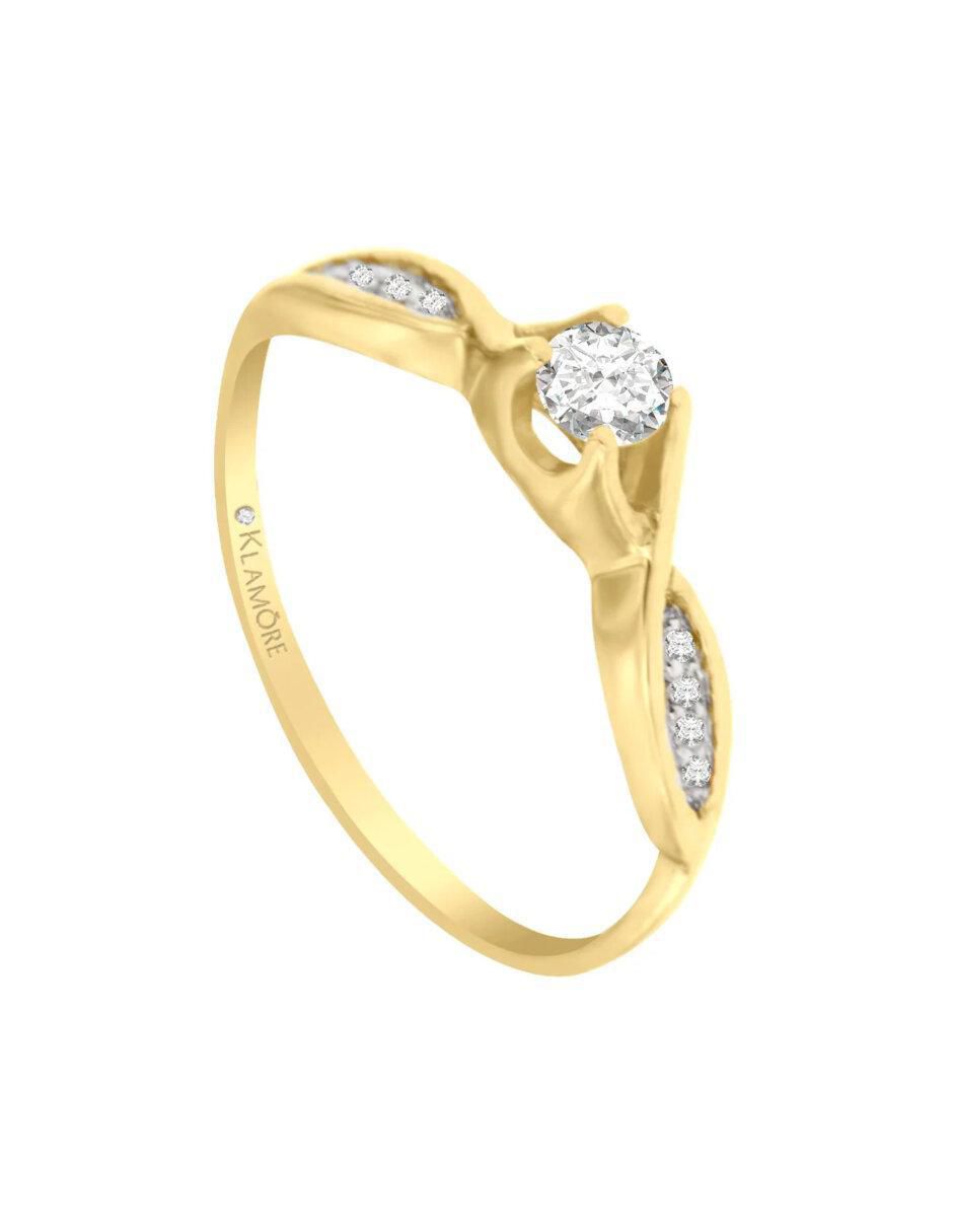 Anillo de compromiso de oro 14 k Betsy diamante 2