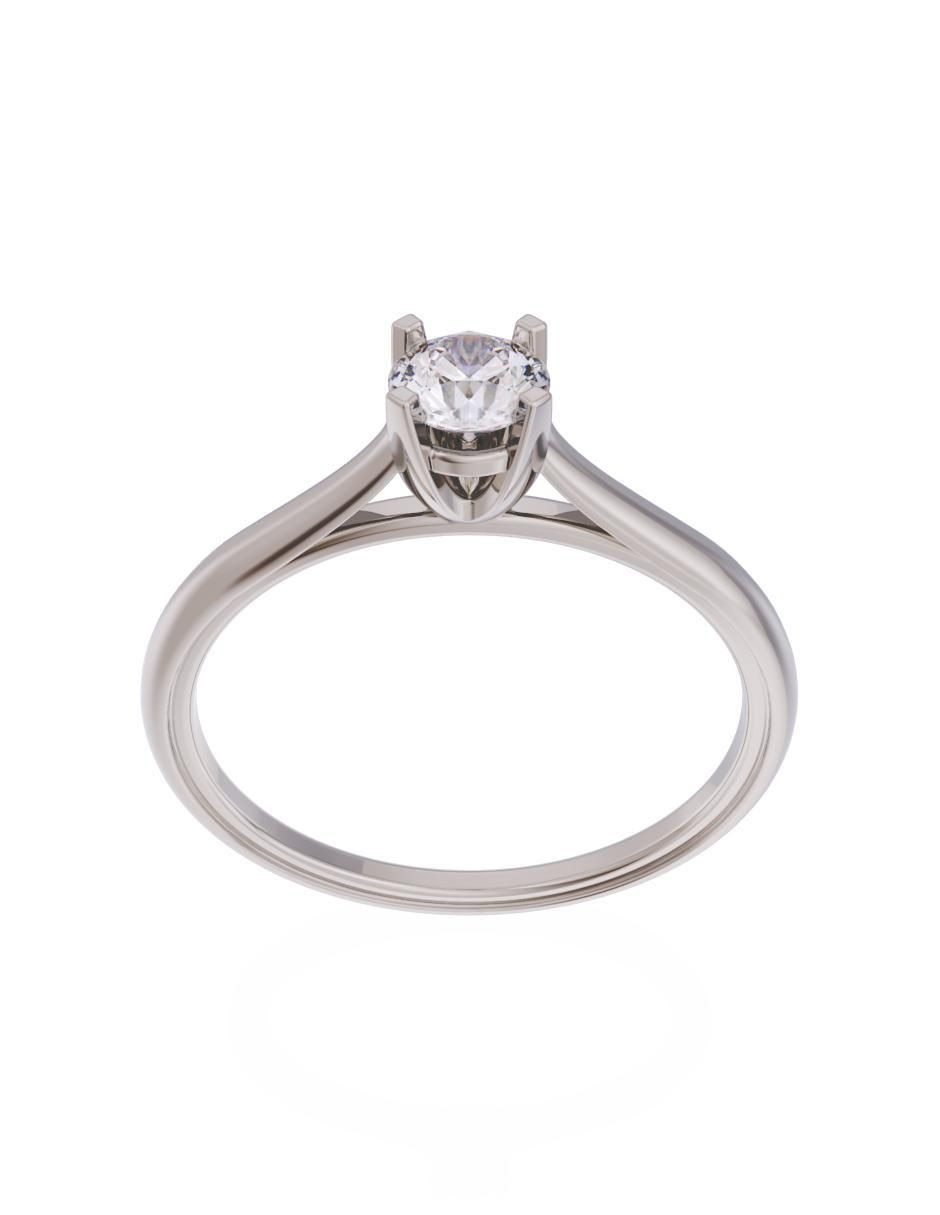 Anillo de compromiso de oro 14 k Eternidad 2