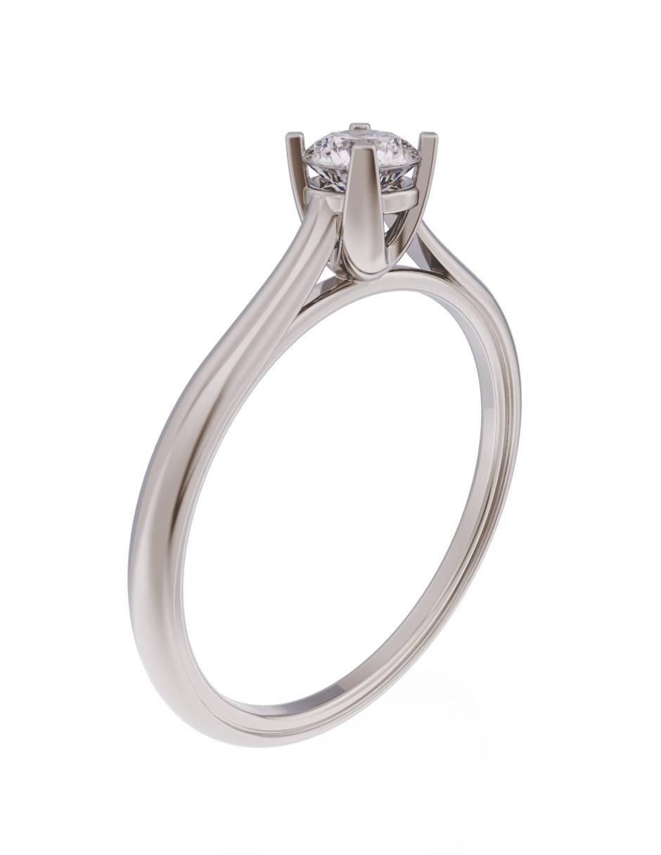 Anillo de compromiso de oro 14 k Eternidad 3