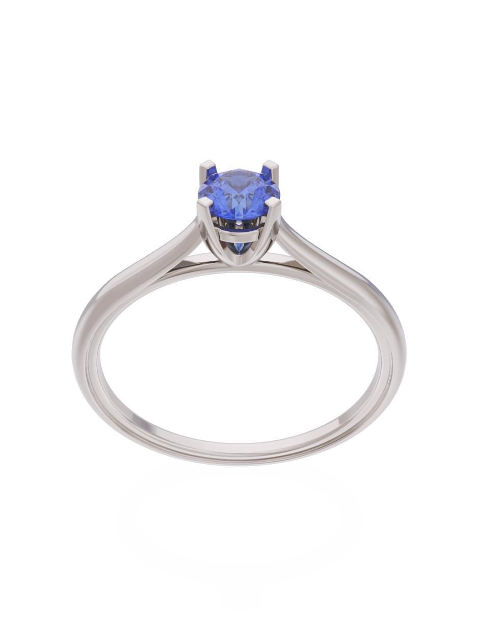 Anillo de compromiso de oro 14 k Eternidad 2