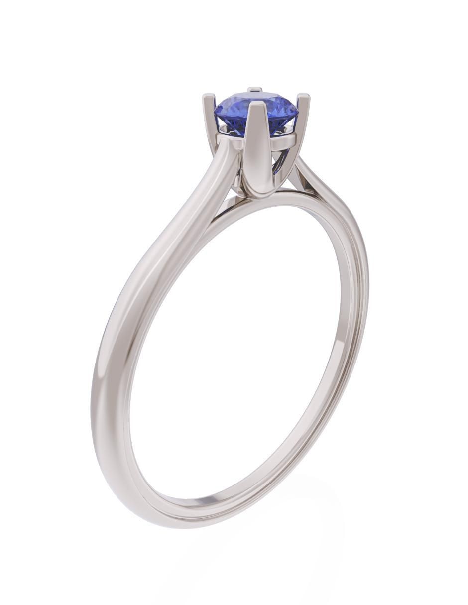 Anillo de compromiso de oro 14 k Eternidad 3