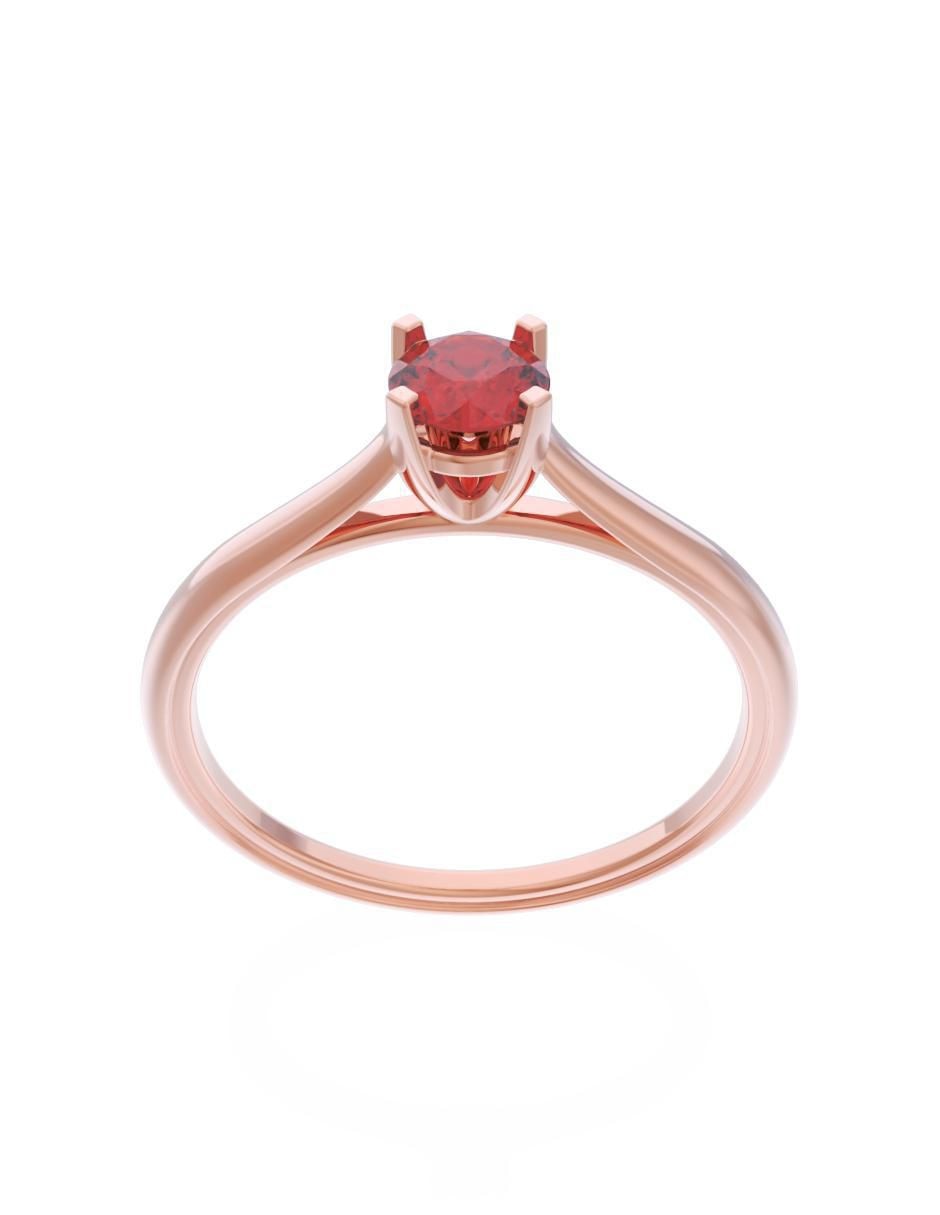 Anillo de compromiso de oro 14 k Eternidad 2